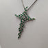 Croce con diamanti e Smeraldi e collana oro 18k | Gioiellitosti.it