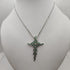 Croce con diamanti e Smeraldi e collana oro 18k | Gioiellitosti.it
