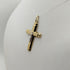 Crocifisso in oro 18 kt giallo e bianco 3.20 gr | Gioiellitosti.it