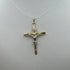 Crocifisso in oro bianco e giallo 18k forma a rilievo 1.4 gr | Gioielli Tosti