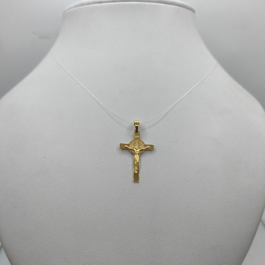 Crocifisso oro 18 kt con lavorazione in rilievo 1.45 gr | Gioielli Tosti — Vista dettaglio prodotto originale