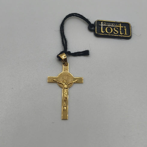 Crocifisso oro 18 kt con lavorazione in rilievo 1.45 gr | Gioielli Tosti