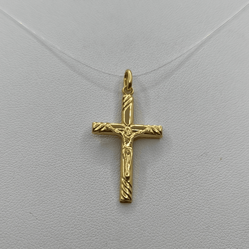 Crocifisso oro 18 kt Giallo in rilievo 1.30 gr | Gioielli Tosti