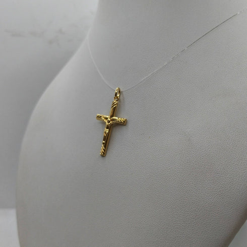 Crocifisso oro 18 kt Giallo in rilievo 1.30 gr | Gioielli Tosti