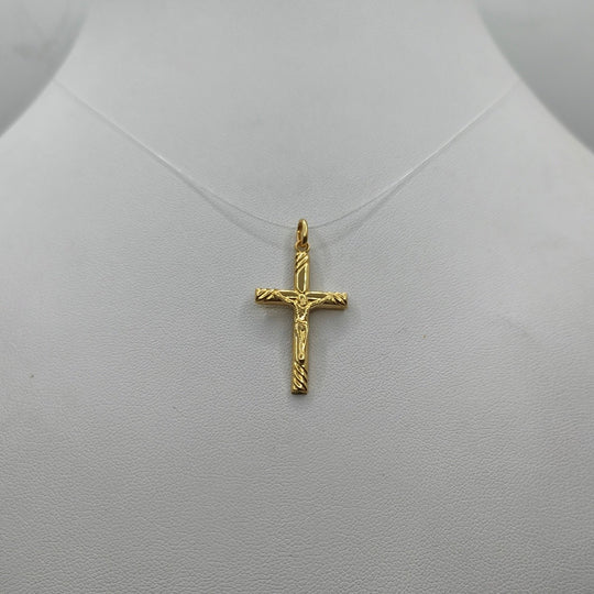 Crocifisso oro 18 kt Giallo in rilievo 1.30 gr | Gioielli Tosti — Vista dettaglio prodotto originale