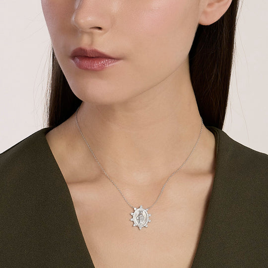 Girocollo Mabina 553893 Argento 925 Madonnina Zirconi PROTEGGIMI Donna | Gioielli Tosti — Vista dettaglio prodotto originale