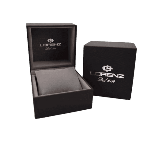 Packaging originale e certificati Cronografo Lorenz Uomo Swiss Made WR 100M