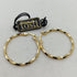 Orecchini cerchi oro 18k torchon Diam. 3.0cm 1.90gr | Gioiellitosti.it