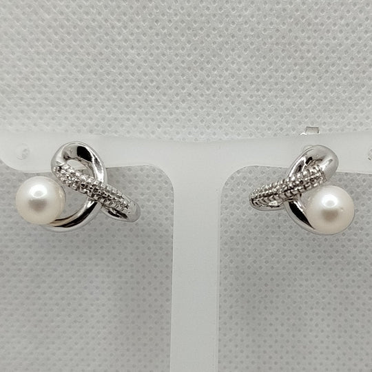Orecchini con Perle e Diamanti oro 18k | Gioiellitosti.it