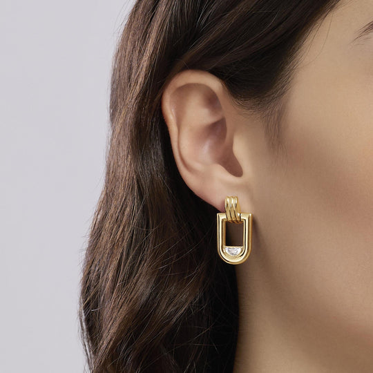 Orecchini Mabina 563946 Roma Argento Dorato Zirconi | Gioiellitosti.it — Product detail view