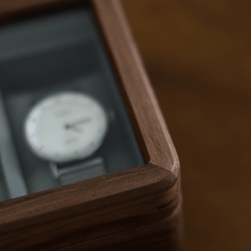 Porta Orologi in legno Noce 5 Unità | Gioiellitosti.it