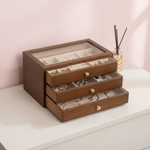 Portagioie da Comò in Legno Multi Cassetto | Gioiellitosti.it