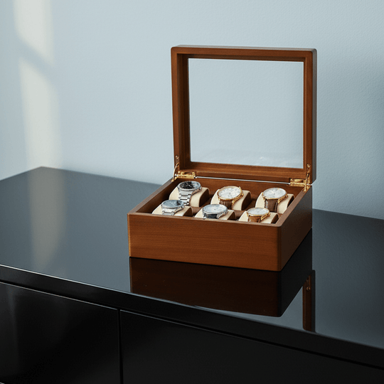 Portaorologi da Uomo | Scatola in legno 6 o 10 posti | Gioielli Tosti — Product detail view