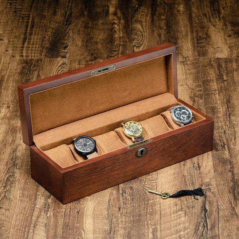 Scatola Porta Orologi uomo Legno Frassino 6 Posti | Gioiellitosti.it