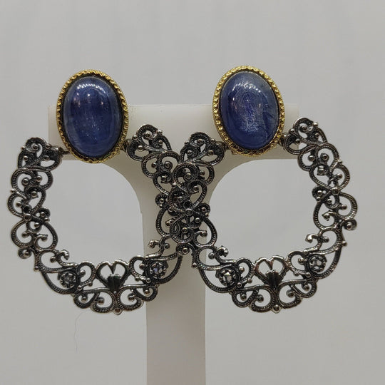 Orecchini Pendenti Cianite blu Argento 925 Vitiello Jewelry | Gioiellitosti.it