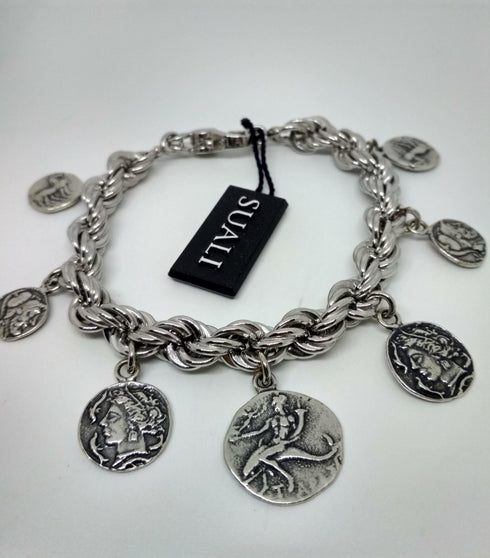 Bracciale argento 925 Donna ciondoli monete SUALI' Monete BM1837 | Gioiellitosti.it