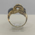 Anello oro 18 kt donna 2 colori oro con pietre 8,80 gr | Gioiellitosti.it