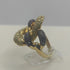 Anello oro 18 kt donna 2 colori oro con pietre 8,80 gr | Gioiellitosti.it