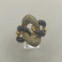 Anello oro 18 kt donna 2 colori oro con pietre 8,80 gr | Gioiellitosti.it