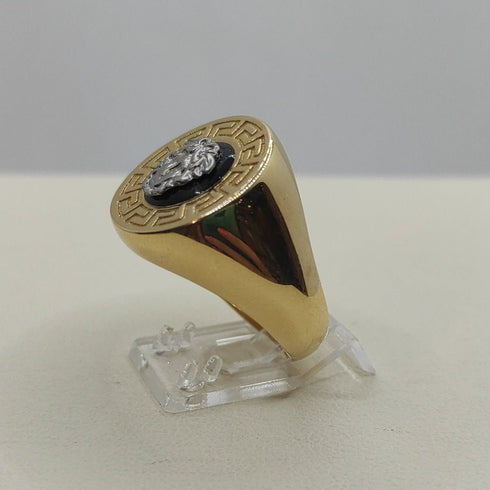 Anello oro 18 kt Donna chevalier con medaglione 5,9 gr | Gioiellitosti.it