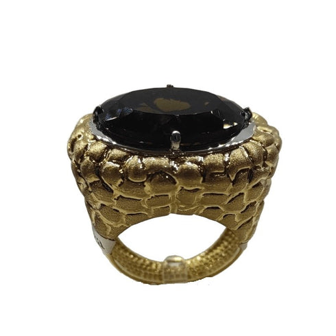 Anello oro 18 kt donna con pietra Topazio 12,20 g | Gioiellitosti.it