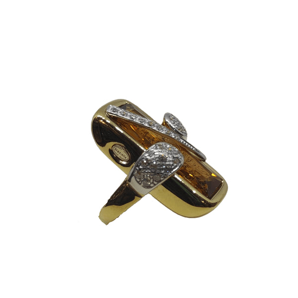 Anello oro 18 kt donna con pietra Topazio 13,20 g | Gioiellitosti.it