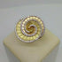 Anello oro 18 kt donna Forma Fiore 2 colori Oro con pietre 6,2 gr | Gioiellitosti.it