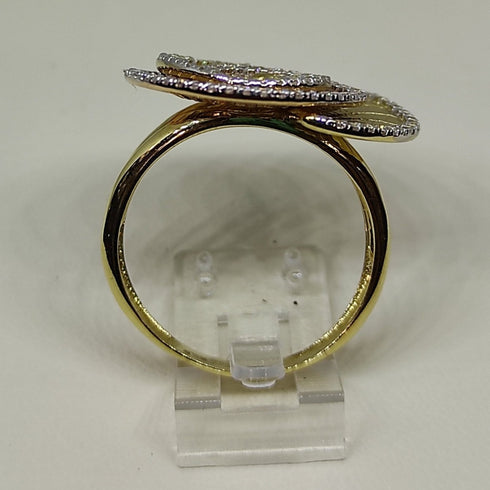 Anello oro 18 kt donna Forma Fiore 2 colori Oro con pietre 6,2 gr | Gioiellitosti.it