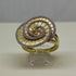 Anello oro 18 kt donna Forma Fiore 2 colori Oro con pietre 6,2 gr | Gioiellitosti.it