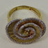 Anello oro 18 kt donna Forma Fiore 2 colori Oro con pietre 6,2 gr | Gioiellitosti.it