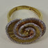 Anello oro 18 kt donna Forma Fiore 2 colori Oro con pietre 6,2 gr | Gioiellitosti.it