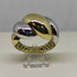 Anello oro 18 kt donna treccia 2 colori oro 4,50 gr | Gioiellitosti.it