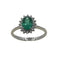 Anello Oro bianco 18k Diamanti 0,20 Smeraldi 1,02 | Gioiellitosti.it