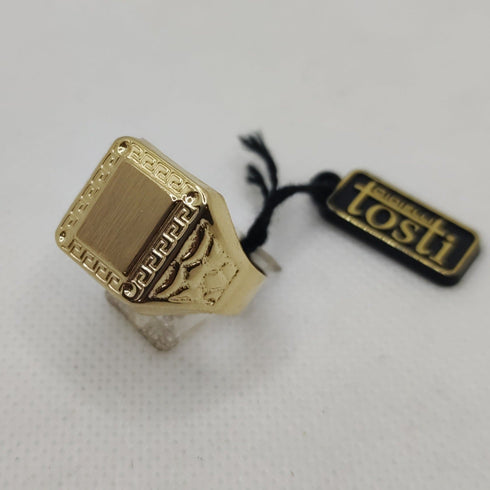 Anello uomo oro 18k forma quadrata 4,0 gr misura 27 | Gioiellitosti.it