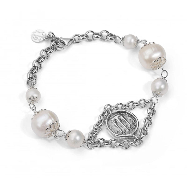 Bracciale argento 925 e perle Magna Grecia MGK4026V | Gioiellitosti.it