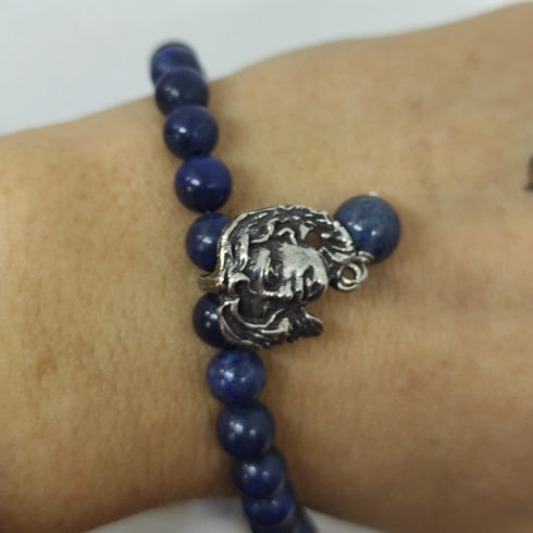 Bracciale donna argento 925 e lapislazzuli Magna Grecia MGK3851V | Gioiellitosti.it