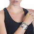 Bracciale fascia larga pietra acquamarina Boccadamo XBR815 | Gioielli Tosti