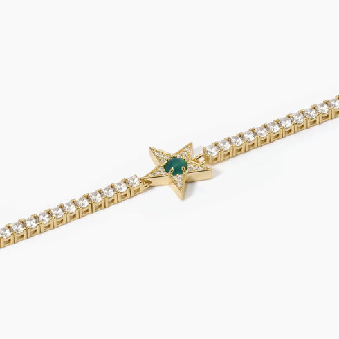 Bracciale Mabina Starlet 533651 tennis stella verde | Gioiellitosti.it