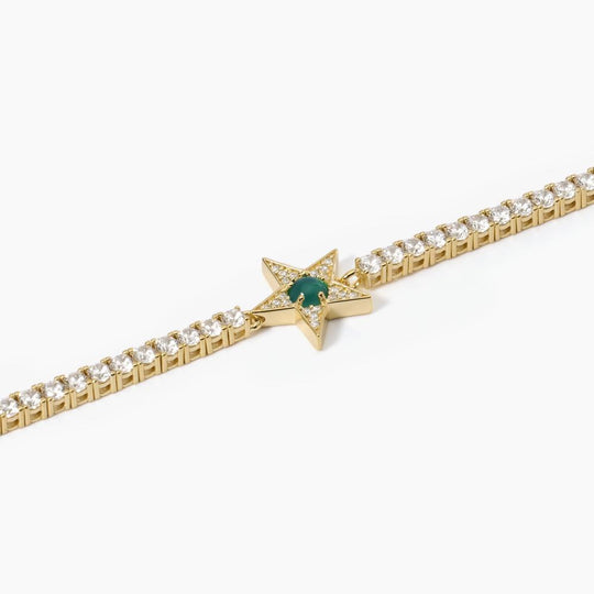 Bracciale Mabina Starlet 533651 tennis stella verde | Gioiellitosti.it — Product detail view