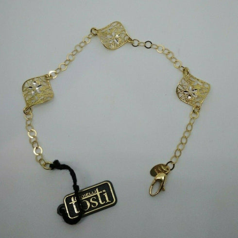 Bracciale oro 18 kt donna maglia traforata 4,60 gr Solid 18k gold bracelet | Gioiellitosti.it