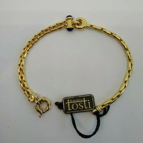 Bracciale oro 18 kt donna tubolare con pietre 8,70 gr Solid 18k gold bracelet | Gioiellitosti.it