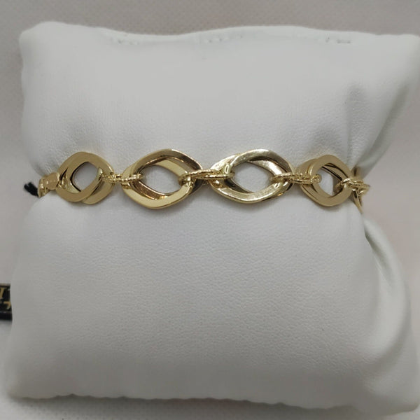 Bracciale oro 18k catena maglia ovale lucida 19 cm 4.40 gr | Gioiellitosti.it