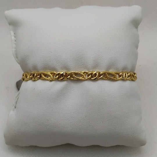 Bracciale oro 18k donna maglia catena satinata 19.5 cm 7.30 gr | Gioiellitosti.it — Product detail view