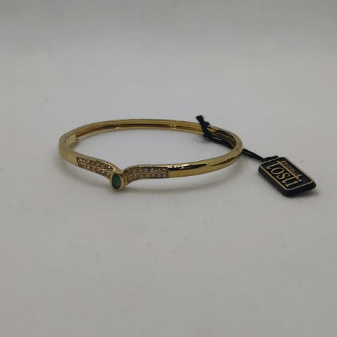 Bracciale oro 18k donna smeraldo e zirconi 15.80 gr | Gioiellitosti.it