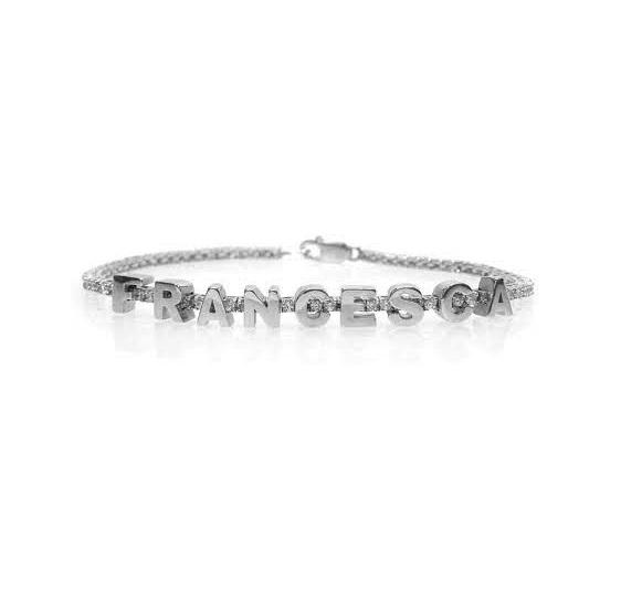 Bracciale tennis con nome Argento 925 Zirconi Artenigma | Gioiellitosti.it