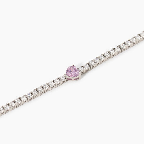 Bracciale tennis Cuore Mabina 533557 argento 925 | Gioiellitosti.it