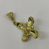 Ciondolo Croce oro 18k donna pendente con corallo rosa gr 4,60 | Gioiellitosti.it