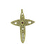 Ciondolo Croce oro 18k donna pendente pietra rubino gr 3,40 | Gioiellitosti.it