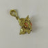 Ciondolo oro 18k donna Fiore con corallo rosa gr 4,00 | Gioiellitosti.it