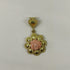 Ciondolo oro 18k donna Fiore con corallo rosa gr 4,60 | Gioiellitosti.it